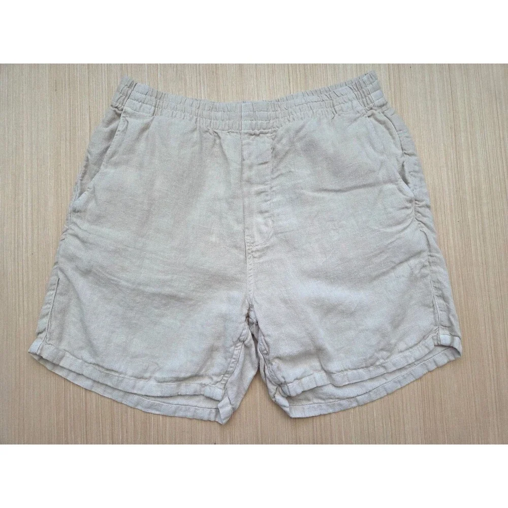 Madewell Linen Everywhere Shorts Men's Small Sand Pull On Drawstring 5.5